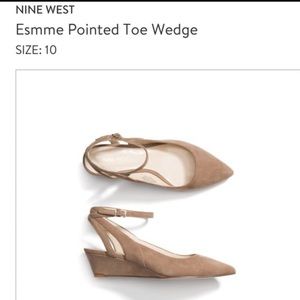Nine West pointed toe wedge heels